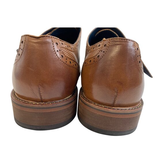 Mens Vintage Foundry Co Mens Tan Leather Double Monk Strap Dress Shoes 10.5